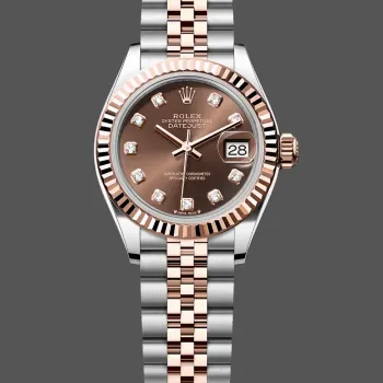 Rolex Datejust 28 Unisexe 279171 Replica - Cadran Marron Lunette Cannelee