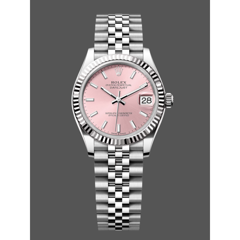 Rolex Datejust Femme 278274 Replica - Cadran Rose Lunette Cannelee