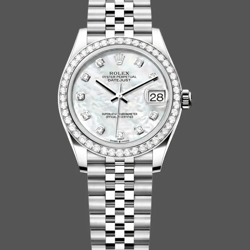 Rolex Datejust 31 Unisexe 278384RBR Replica - Cadran Nacre Lunette Diamants