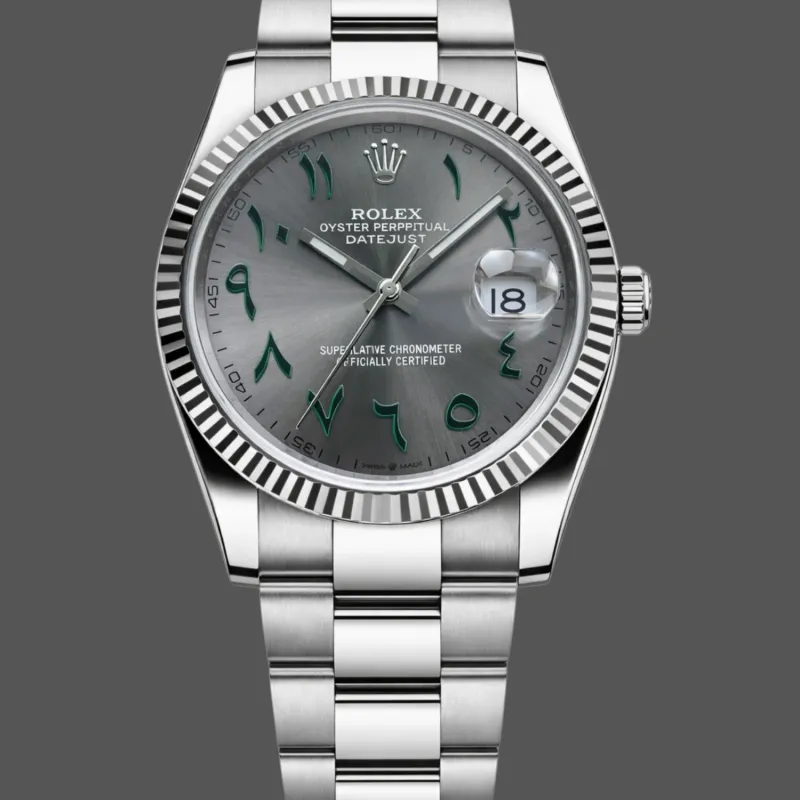 Rolex Datejust Unisexe 126234 Replica - Cadran Gris Lunette Cannelee