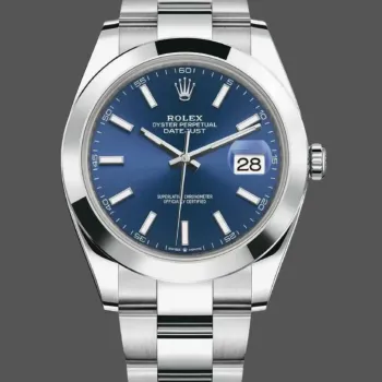 Rolex Datejust 126300 Replica - Cadran Bleu Lunette Cannelee