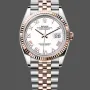 Rolex Datejust Femme 126231 Replica - Cadran Blanc Lunette Cannelee