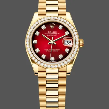 Rolex Datejust 31 Unisexe 278288RBR Replica - Cadran Rouge Lunette Diamants