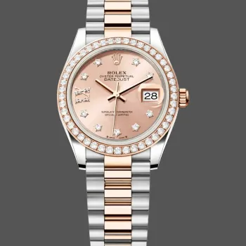 Rolex Lady-Datejust 28 Unisexe 279381RBR Replica - Cadran Rose Lunette Diamants