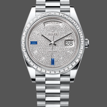 Rolex Day-Date 228396TBR Replica - Cadran Pavé Diamants Acier Inoxydable