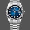 Rolex Day-Date Unisexe 128236 Replica - Cadran Bleu Acier Inoxydable