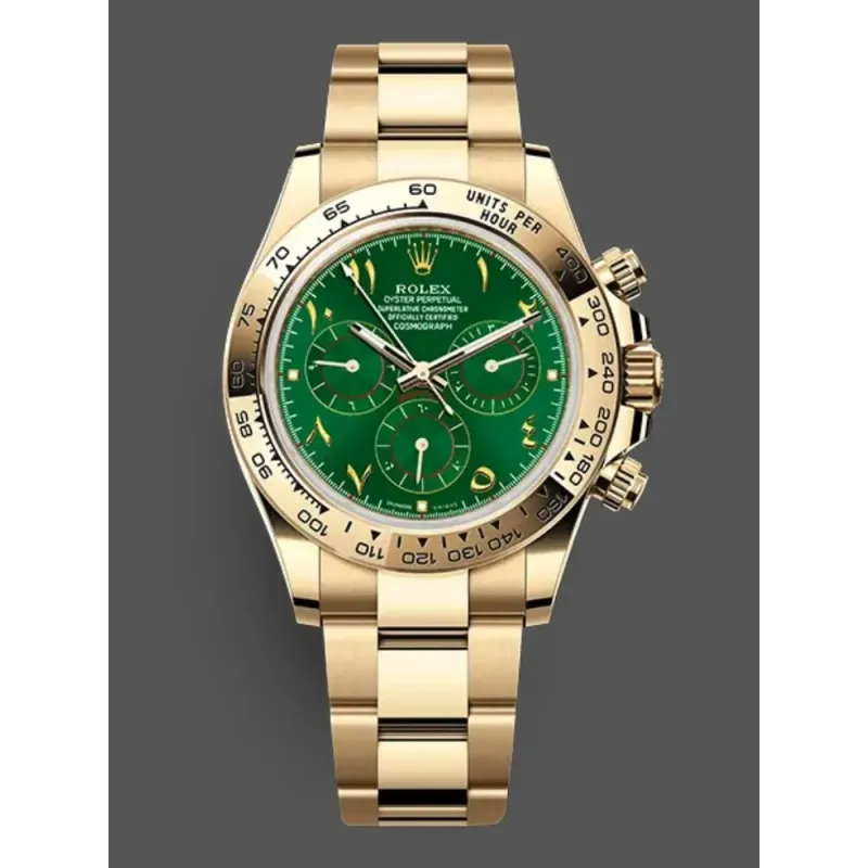 Rolex Cosmograph Daytona John Mayer 116508 ARABIA Replica - Cadran Vert Lunette Tachymetre