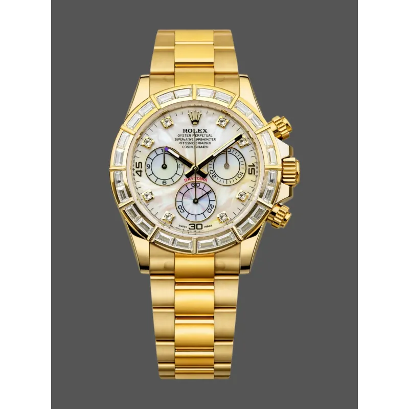 Rolex Daytona 116568BR Replica - Cadran Nacre Lunette Diamants