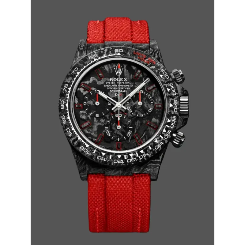 Rolex DIW Daytona NTPT Carbon Replica - Cadran Noir Lunette Tachymetre