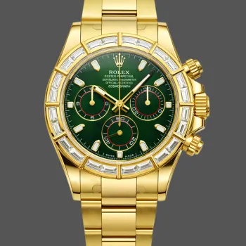 Rolex Daytona 116568BR Replica - Cadran Vert Lunette Diamants