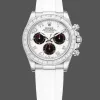Rolex Cosmograph Daytona 116519 Replica - Cadran Blanc Lunette Diamants
