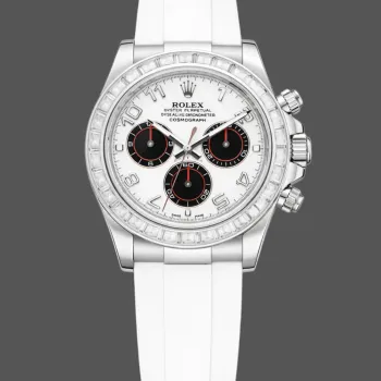 Rolex Cosmograph Daytona 116519 Replica - Cadran Blanc Lunette Diamants