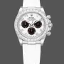 Rolex Cosmograph Daytona 116519 Replica - Cadran Blanc Lunette Diamants