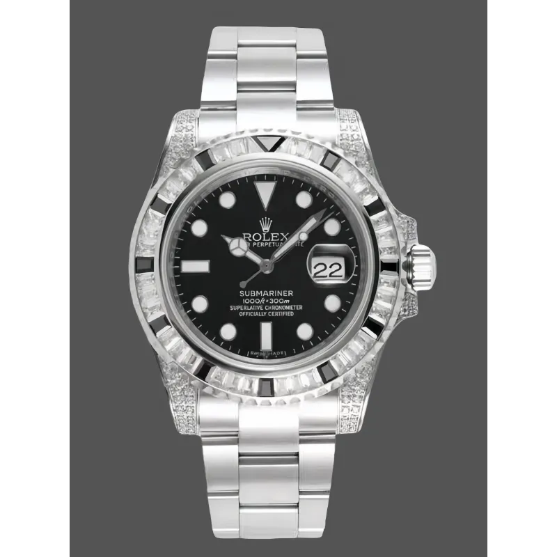 Rolex Submariner Hulk 116610 Replica - Cadran Noir Lunette Cannelee