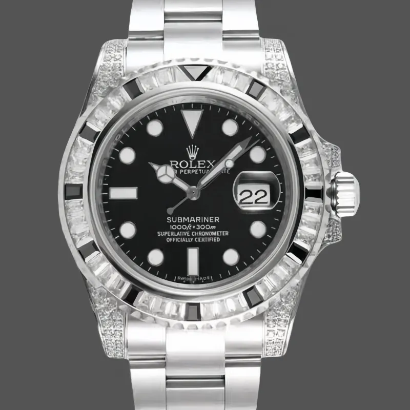 Rolex Submariner Hulk 116610 Replica - Cadran Noir Lunette Cannelee