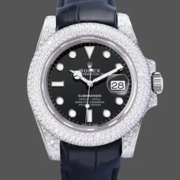Rolex Submariner Hulk 116610 Replica - Cadran Noir Lunette Diamants
