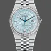 Rolex Land Dweller 127386 Replica - Cadran Bleu Glace Lunette Diamants