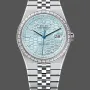 Rolex Land Dweller 127386 Replica - Cadran Bleu Glace Lunette Diamants