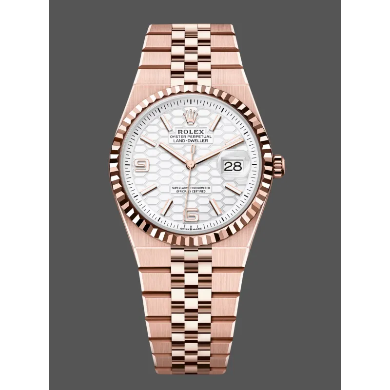 Rolex Land-Dweller Unisexe 127235 Replica - Cadran Argent Lunette Cannelee