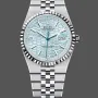 Rolex Land-Dweller 40 127336 Replica - Cadran Bleu Glace Lunette Cannelee