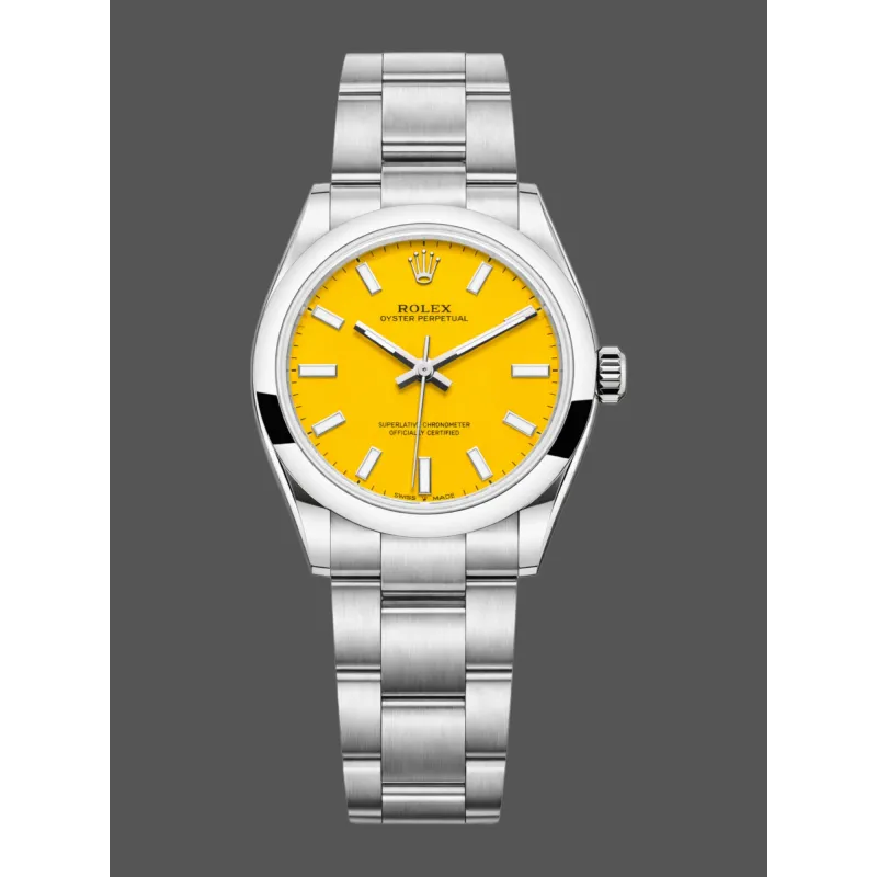 Rolex Oyster Perpetual 31 Unisexe 277200 Replica - Cadran Jaune Bracelet Oyster