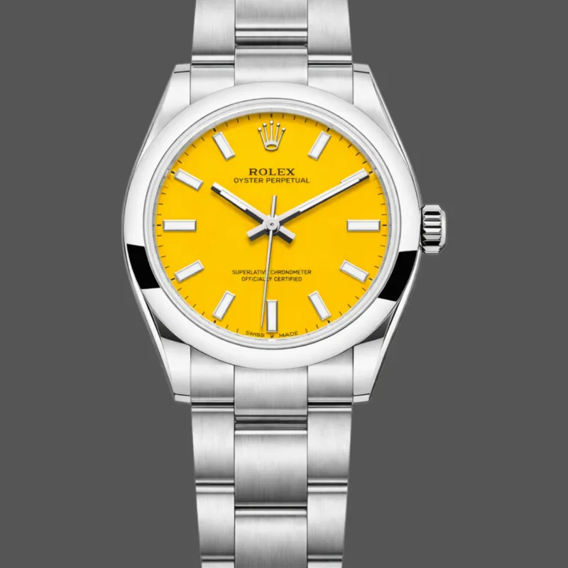 Rolex Oyster Perpetual 31 Unisexe 277200 Replica - Cadran Jaune Bracelet Oyster