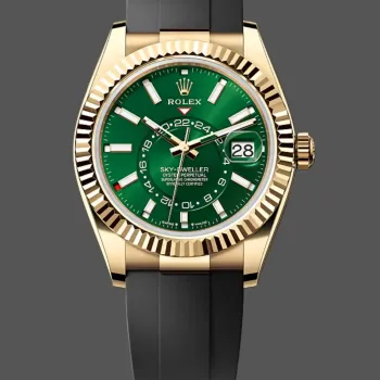 Rolex Sky-Dweller 336238 Replica - Cadran Vert Lunette Cannelee