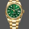Rolex Sky-Dweller 336938 Replica - Cadran Vert Lunette Cannelee