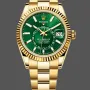 Rolex Sky-Dweller 336938 Replica - Cadran Vert Lunette Cannelee