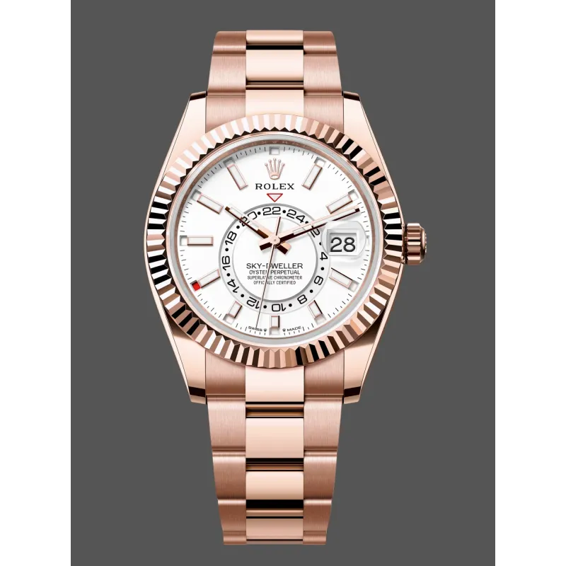 Rolex Sky-Dweller 336935 Replica - Cadran Blanc Acier Inoxydable