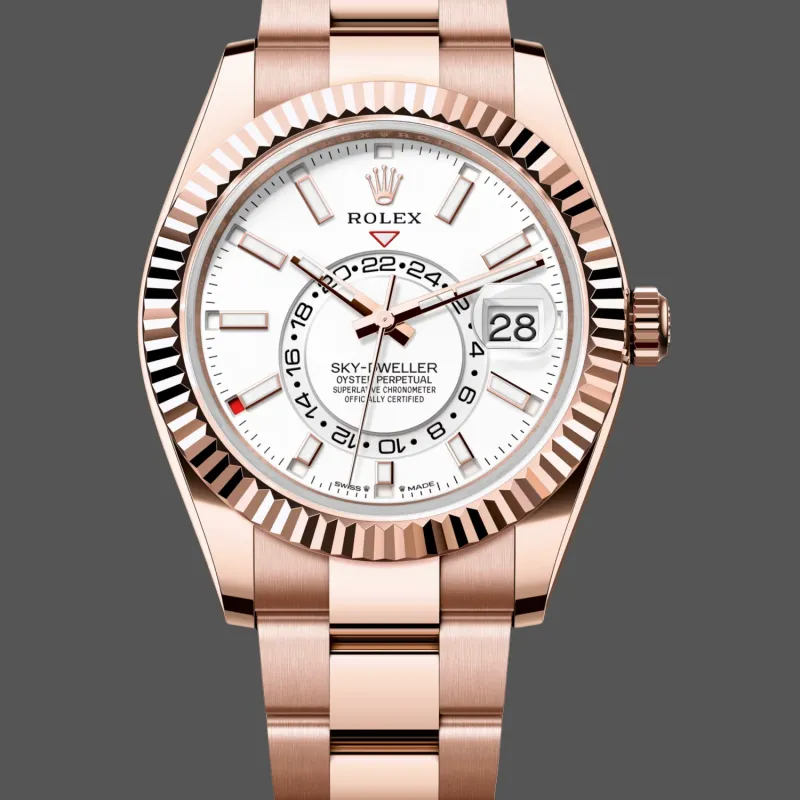 Rolex Sky-Dweller 336935 Replica - Cadran Blanc Acier Inoxydable