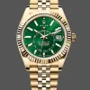 Rolex Sky-Dweller 336938 Replica - Cadran Vert Lunette Cannelee