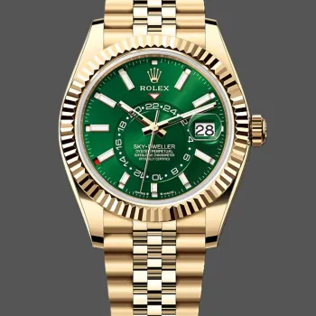 Rolex Sky-Dweller 336938 Replica - Cadran Vert Lunette Cannelee