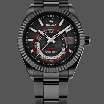 Rolex Sky-Dweller CUSTOMIZED Replica - Cadran Noir Acier Inoxydable