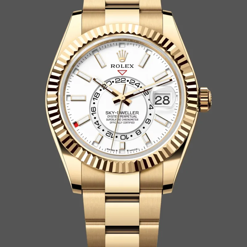 Rolex Sky-Dweller 336938 Replica - Cadran Blanc Bicolore