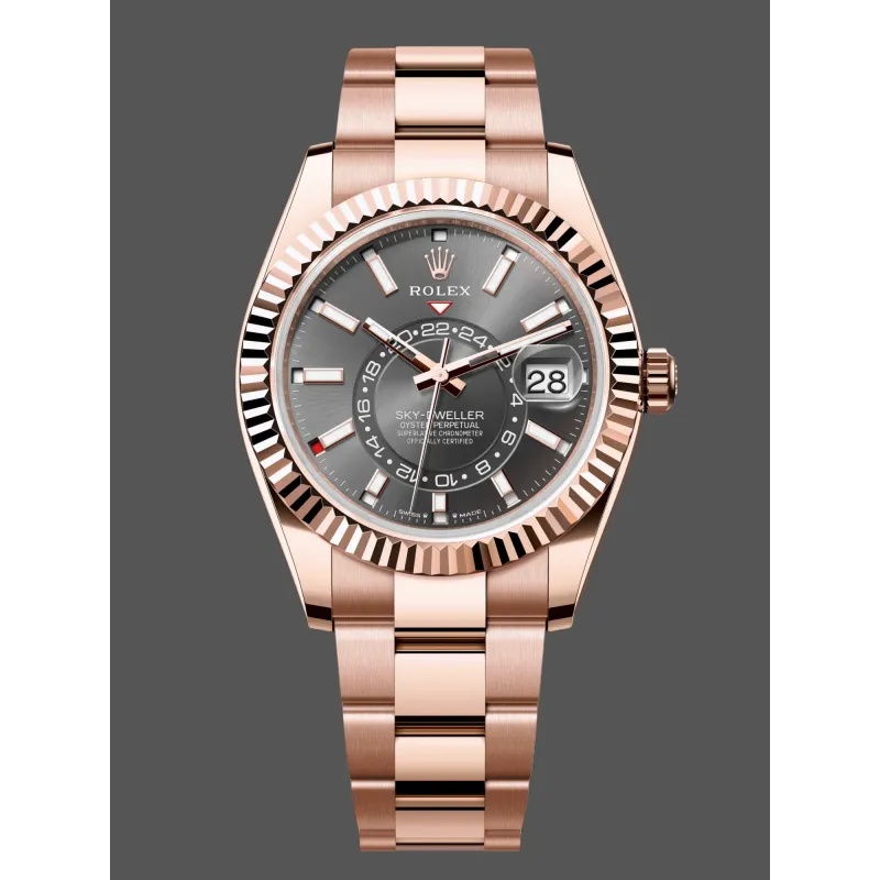 Rolex Sky-Dweller s 336935 Replica - Cadran Gris Ardoise Acier Inoxydable