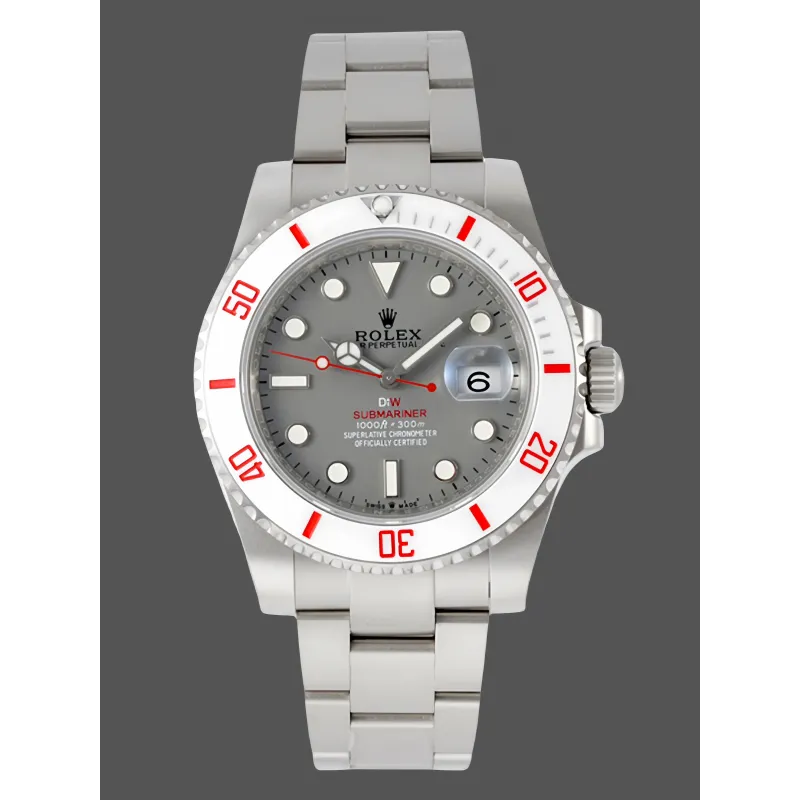 Rolex Submariner Hulk 116610 Replica - Cadran Gris Lunette Cannelee