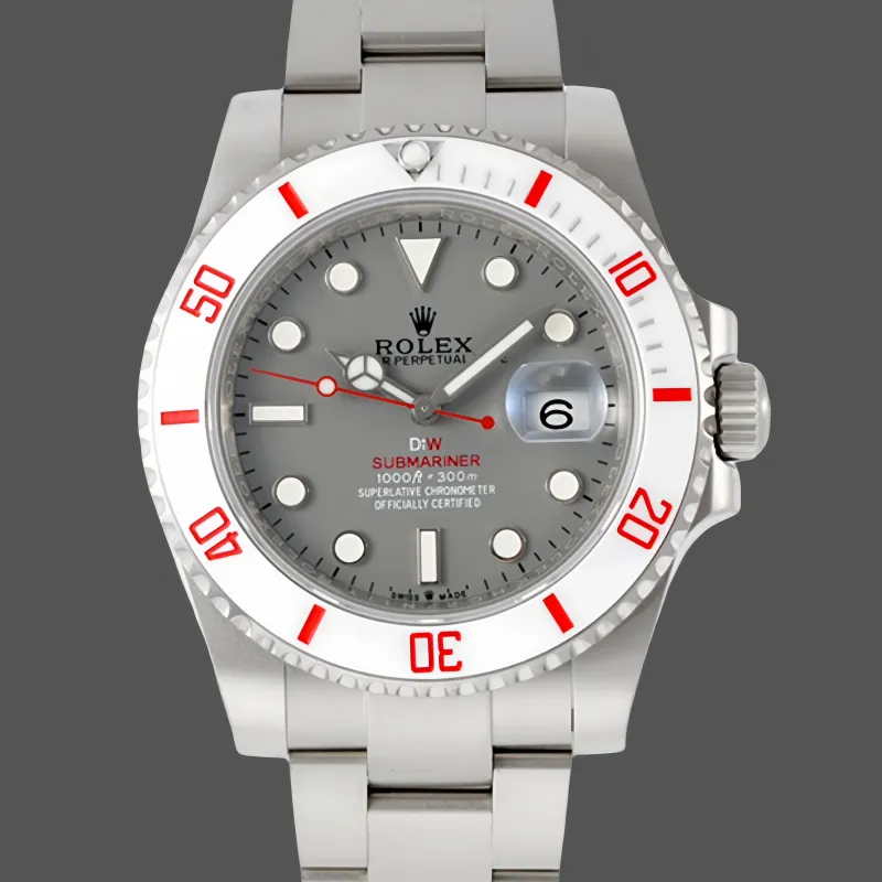 Rolex Submariner Hulk 116610 Replica - Cadran Gris Lunette Cannelee