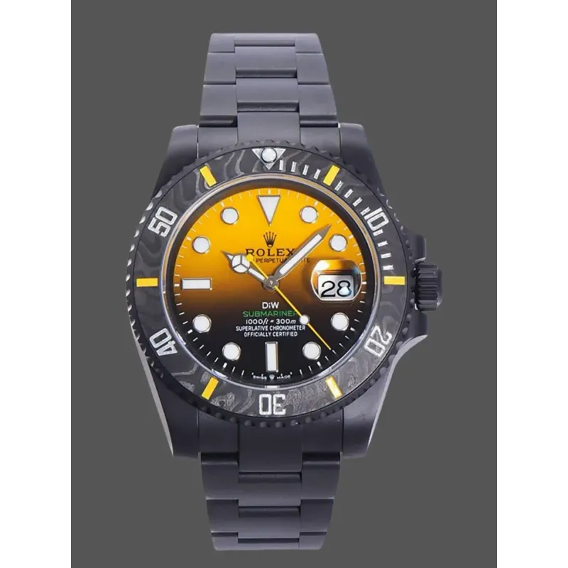 Rolex Submariner Hulk 116610 Replica - Cadran Jaune Lunette Cannelee