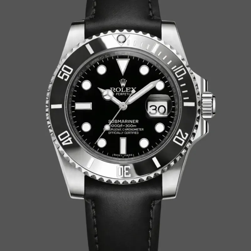 Rolex Submariner Date 116610LN Replica - Cadran Noir Bracelet Cuir
