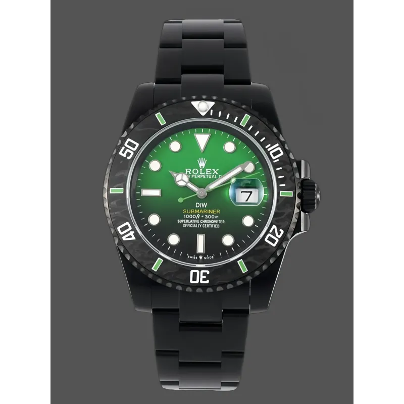 Rolex Submariner Hulk 116610LV Replica - Cadran Noir Lunette Cannelee