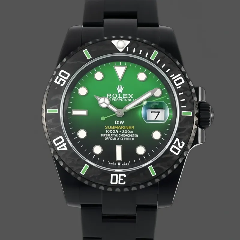 Rolex Submariner Hulk 116610LV Replica - Cadran Noir Lunette Cannelee