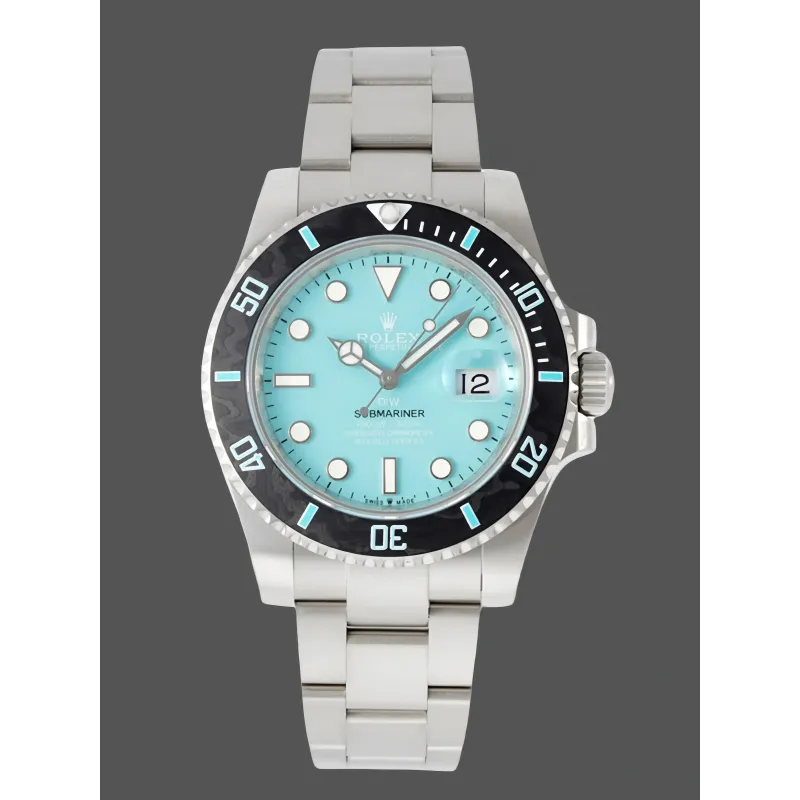 Rolex Submariner DIW Replica - Cadran Bleu Glace Lunette Cannelee