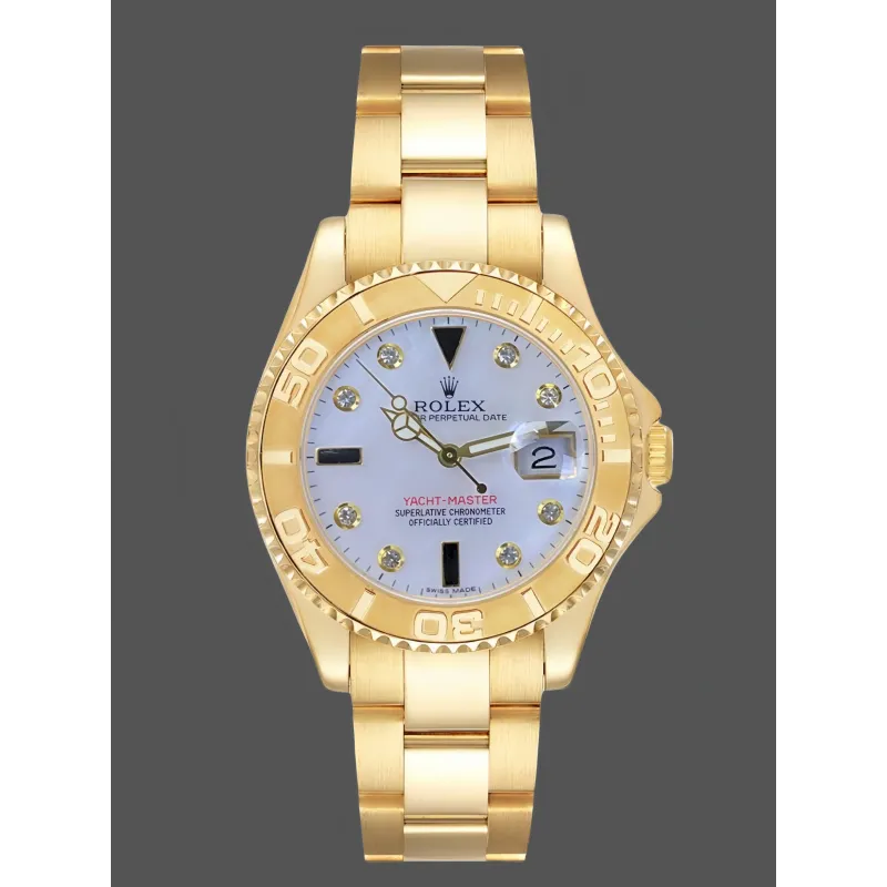 Rolex Yacht-Master Femme 168628 Replica - Cadran Blanc Acier Inoxydable