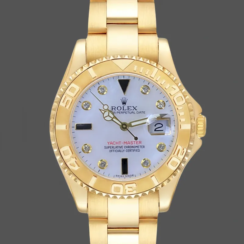 Rolex Yacht-Master Femme 168628 Replica - Cadran Blanc Acier Inoxydable