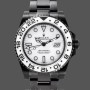Replique Hommes Rolex GMT-Master II Black PVD/DLC Coated with White Dial Acier inoxydable Cadran blanc