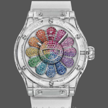 Replique Hommes Hublot Classic Fusion 45mm Black Ceramic - 507.JX.0800.RT.TAK21 Colourful