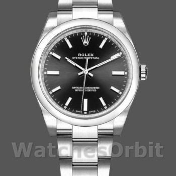 Replique Rolex Oyster Perpetual Air-King-114200 unisexe, 34mm, cadran indexé noir, noir unisexe
