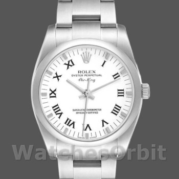 Replique Rolex Oyster Perpetual Air-King-114200 unisexe, 34mm, cadran blanc, unisexe blanc