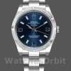 Replique Rolex Oyster Perpetual Air-King-114210 unisexe, 34mm, cadran bleu, unisexe bleu